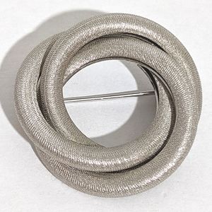 Vintage Sarah Coventry Brushed Silver Celtic Knot Brooch